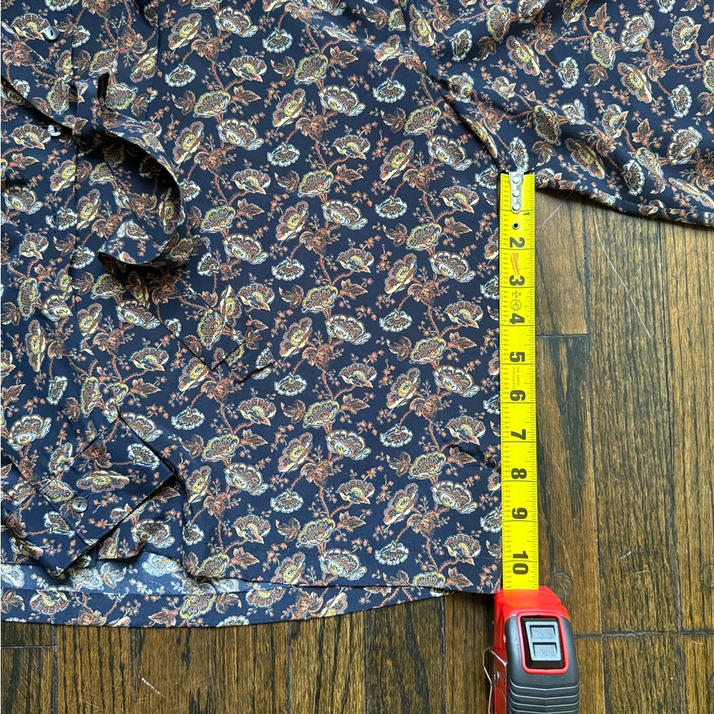 Doen, Judith Tie-neck Top, Navy Floral, Small - Picture 6 of 8